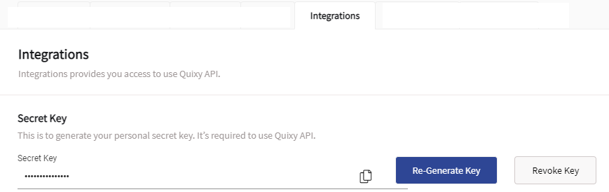 Quixy Integrations